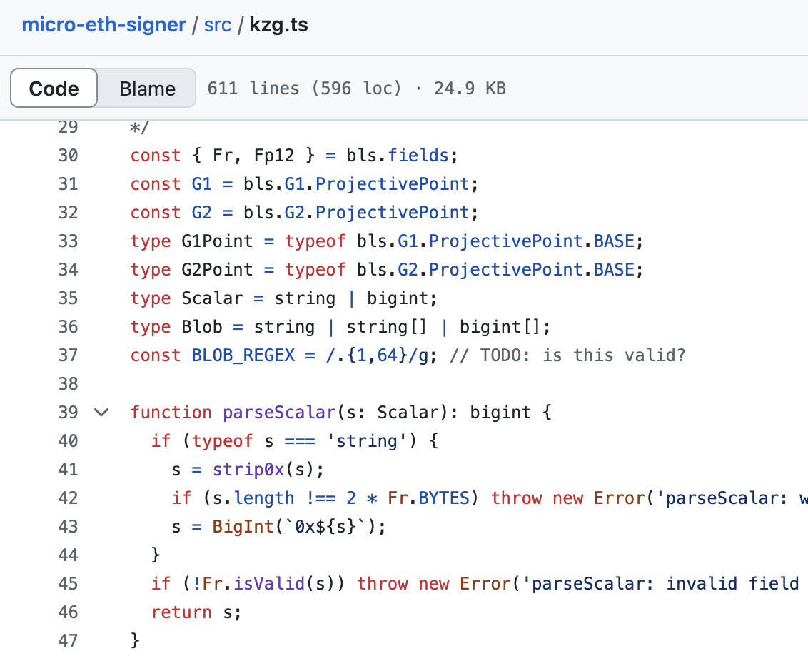 micro-eth-signer GitHub - KZG Code Example