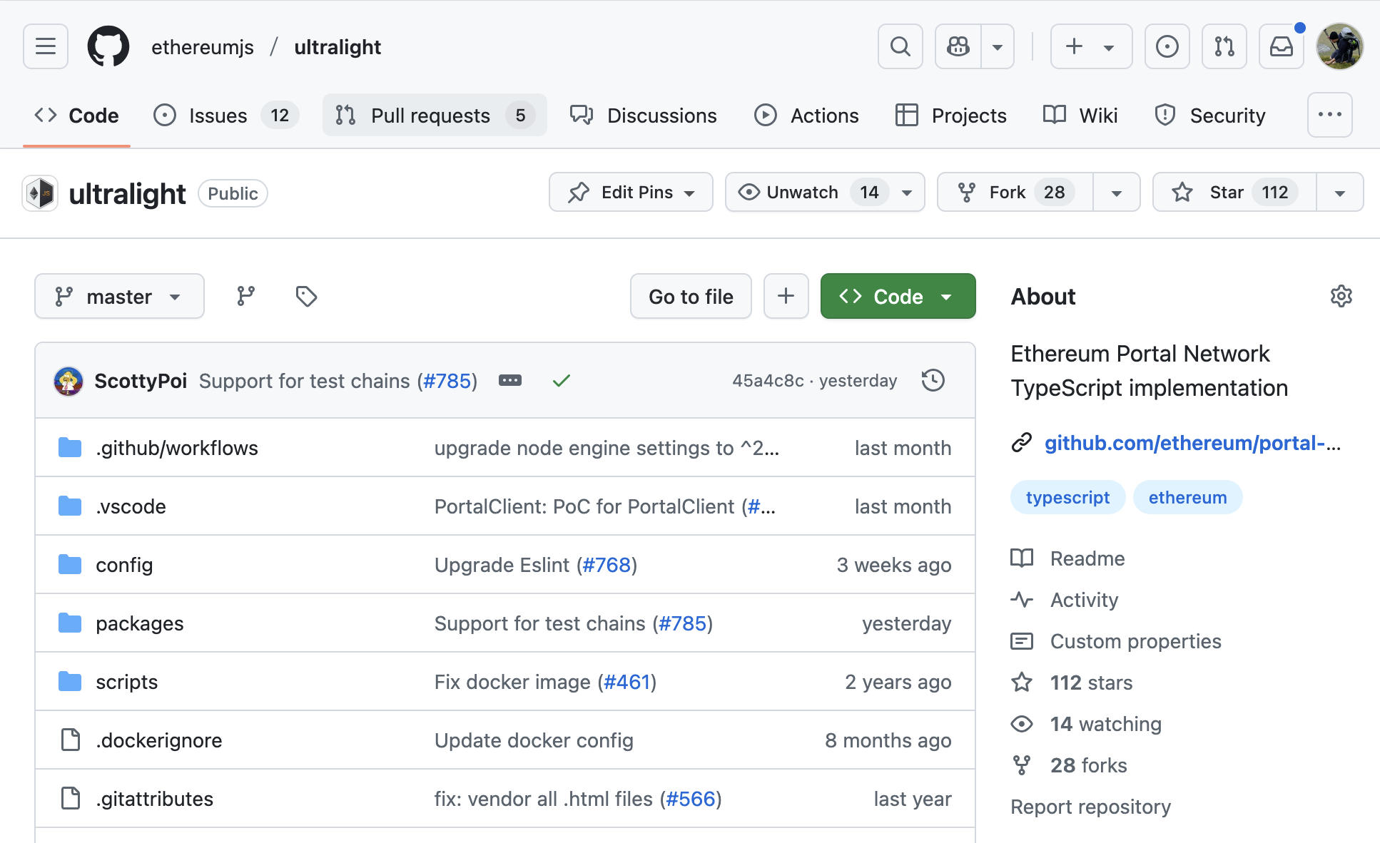 Ultralight - Ethereum Portal Network Client (GitHub)